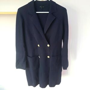 Talbots NWOT Sweater Blazer Dark Navy Blue Size Small
